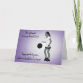 Basketball-speler voor jonge meisjes kaart (Voorkant)