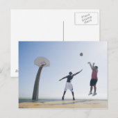 Basketball spelers 3 briefkaart (Voorkant / Achterkant)