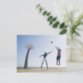 Basketball spelers 3 briefkaart (Staand voorkant)