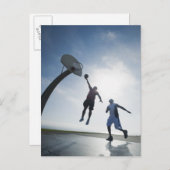 Basketball spelers 5 briefkaart (Voorkant / Achterkant)