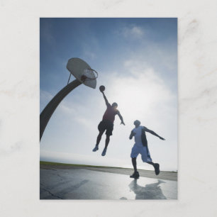 Basketball spelers 5 briefkaart