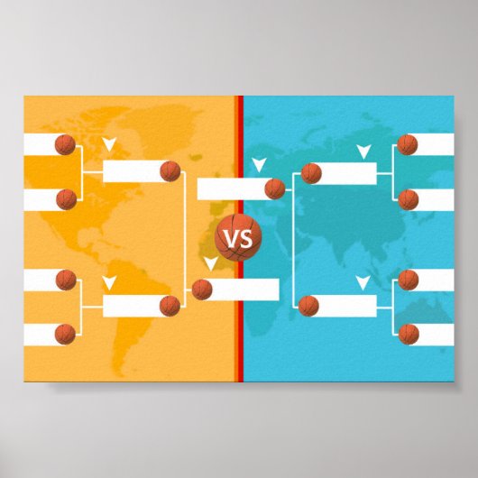 Basketball-spelschema Poster (Voorkant)