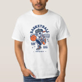 Basketball Spirit – Work Hard, Play Hard T-shirt (Voorkant)