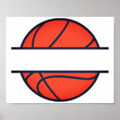 Basketball Split Monogram Poster (Voorkant)