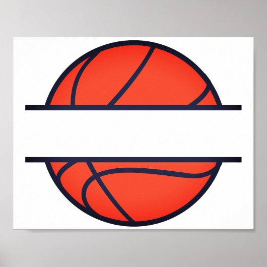 Basketball Split Monogram Poster (Voorkant)