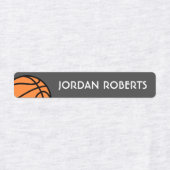 Basketball sport aangepaste naam kleding labels (Design 1)