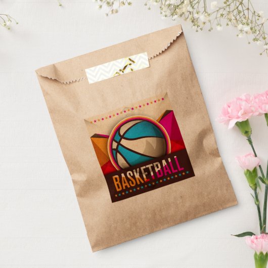 Basketball Sport Ball Game Cool Abstract Bedankzakje (Gezegeld)