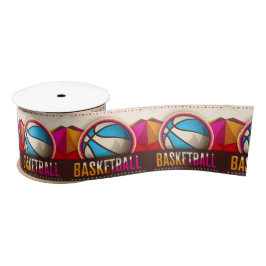 Basketball Sport Ball Game Cool Abstract Satijnen Lint