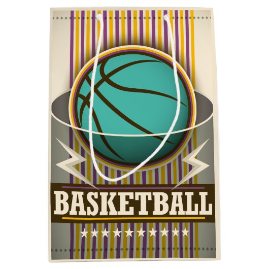 Basketball Sport Ball Game Cool Medium Cadeauzakje (Voorkant)