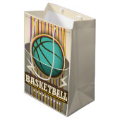 Basketball Sport Ball Game Cool Medium Cadeauzakje (Voorkant Gekanteld)