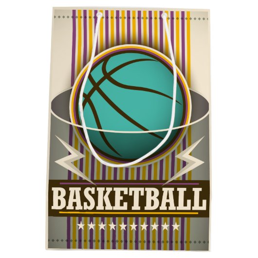 Basketball Sport Ball Game Cool Medium Cadeauzakje (Achterkant)