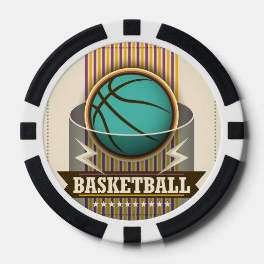 Basketball Sport Ball Game Cool Poker Chips (Voorkant)