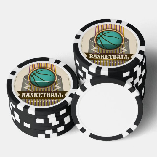 Basketball Sport Ball Game Cool Pokerchips (Opstapeling)