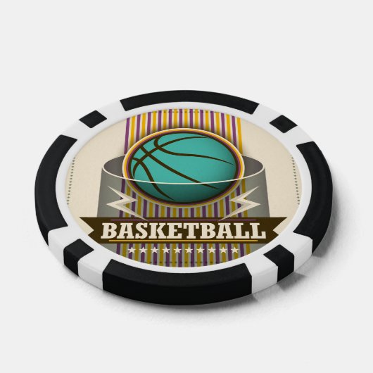 Basketball Sport Ball Game Cool Pokerchips (Enkel)