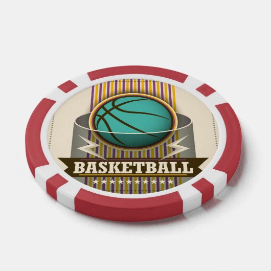 Basketball Sport Ball Game Cool Pokerchips (Enkel)