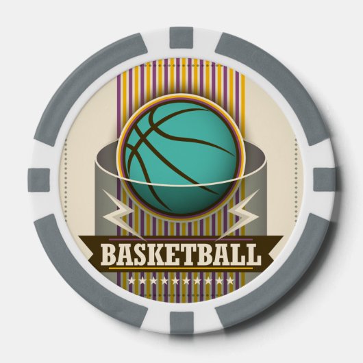 Basketball Sport Ball Game Cool Pokerchips (Voorkant)