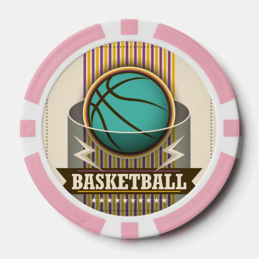 Basketball Sport Ball Game Cool Pokerchips (Voorkant)