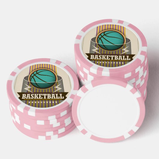 Basketball Sport Ball Game Cool Pokerchips (Opstapeling)