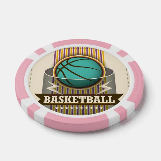 Basketball Sport Ball Game Cool Pokerchips (Enkel)