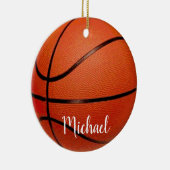 Basketball Sport - Basket Ball Your Name Keramisch Ornament (Rechts)