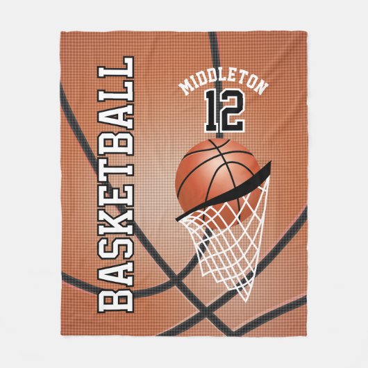 Basketball 🏀 Sport Design Fleece Deken (Voorkant)