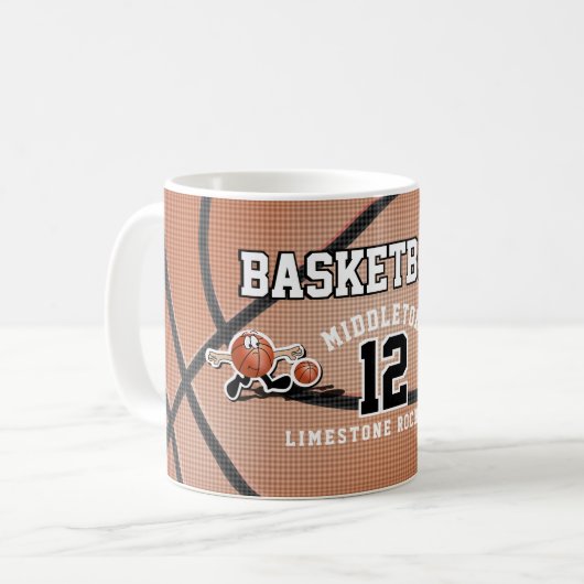 Basketball Sport Koffiemok (Voorkant links)