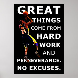 Basketball Sport Motivatie Inspirerend Citaat Poster