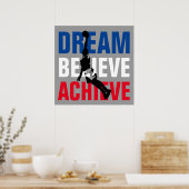 Basketball Sport Motivatie Inspirerend Poster (Keuken)