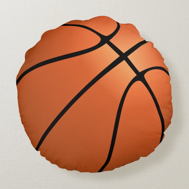 Basketball - Sport Rond Kussen (Achterkant)