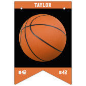 Basketball Sport Team Player Naam Happy Birthday Vlaggetjes (Eerste vlag)