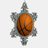 Basketball Sport Tin Sneeuwvlok Ornament (Links)