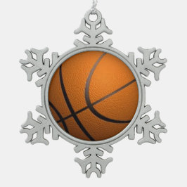 Basketball Sport Tin Sneeuwvlok Ornament