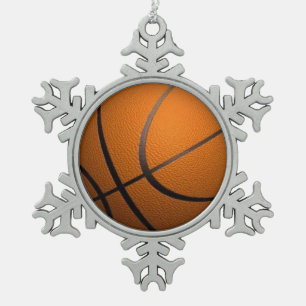 Basketball Sport Tin Sneeuwvlok Ornament