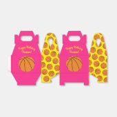 Basketball Sportpartij Birthday Pink Bedankdoosjes (Uitgevouwen)