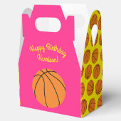 Basketball Sportpartij Birthday Pink Bedankdoosjes (Geopend)
