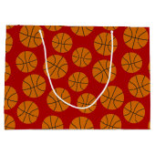Basketball-sportpatroon grote cadeaaszak large cadeautasje (Achterkant)