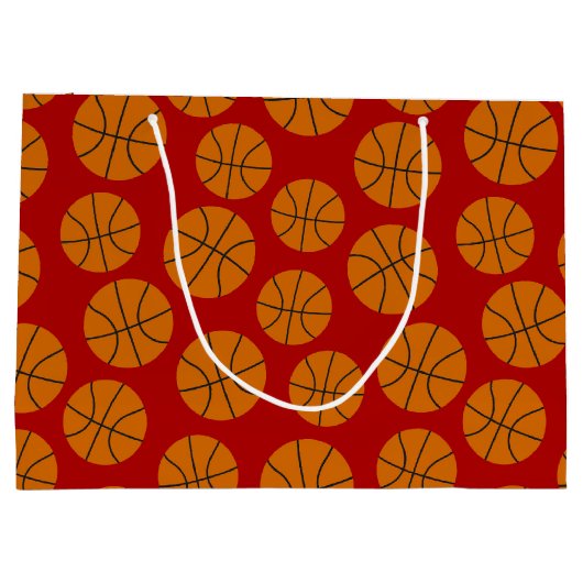 Basketball-sportpatroon grote cadeaaszak large cadeautasje (Achterkant)
