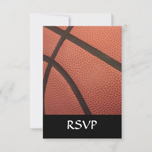 Basketball Sports Afbeelding RSVP Kaartje (Voorkant)