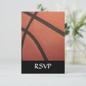 Basketball Sports Afbeelding RSVP Kaartje (Staand voorkant)