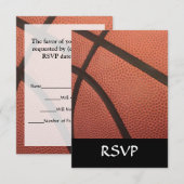 Basketball Sports Afbeelding RSVP Kaartje (Voorkant / Achterkant)