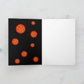 Basketball Sports Bedankt Coach Kaart (Binnen)