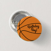 Basketball Sports Birthday Boy Party Ronde Button 3,2 Cm (Voorkant /achterkant)