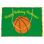 Basketball Sports Birthday Groot Cadeauzakje (Voorkant)