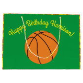 Basketball Sports Birthday Groot Cadeauzakje (Achterkant)