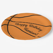 Basketball Sports Birthday Papieren Bordje (Gekanteld)