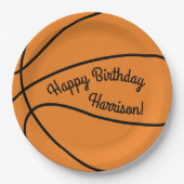 Basketball Sports Birthday Papieren Bordje (Voorkant)