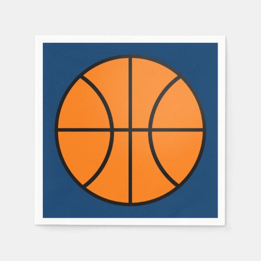 Basketball Sports Birthday Party Event Napkins Servetten (Voorkant)