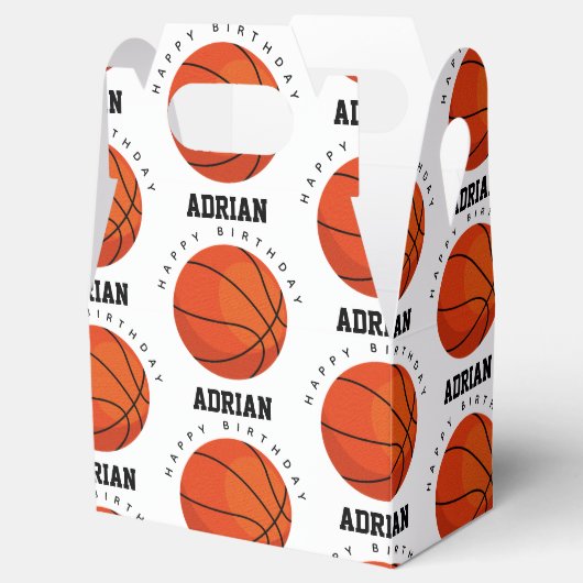 Basketball Sports Birthday Party Persoonlijke naam Bedankdoosjes (Geopend)