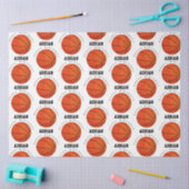 Basketball Sports Birthday Party Persoonlijke naam Tissuepapier (Craft)