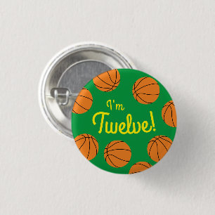Basketball Sports Birthday Ronde Button 3,2 Cm
